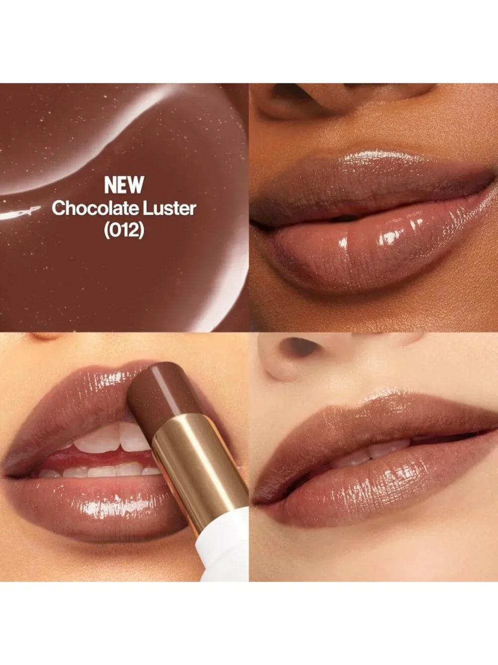 Revlon 012 Chocolate Luster Lustrous Glass Shine Balm Hydrating Tinted Lip Gloss
